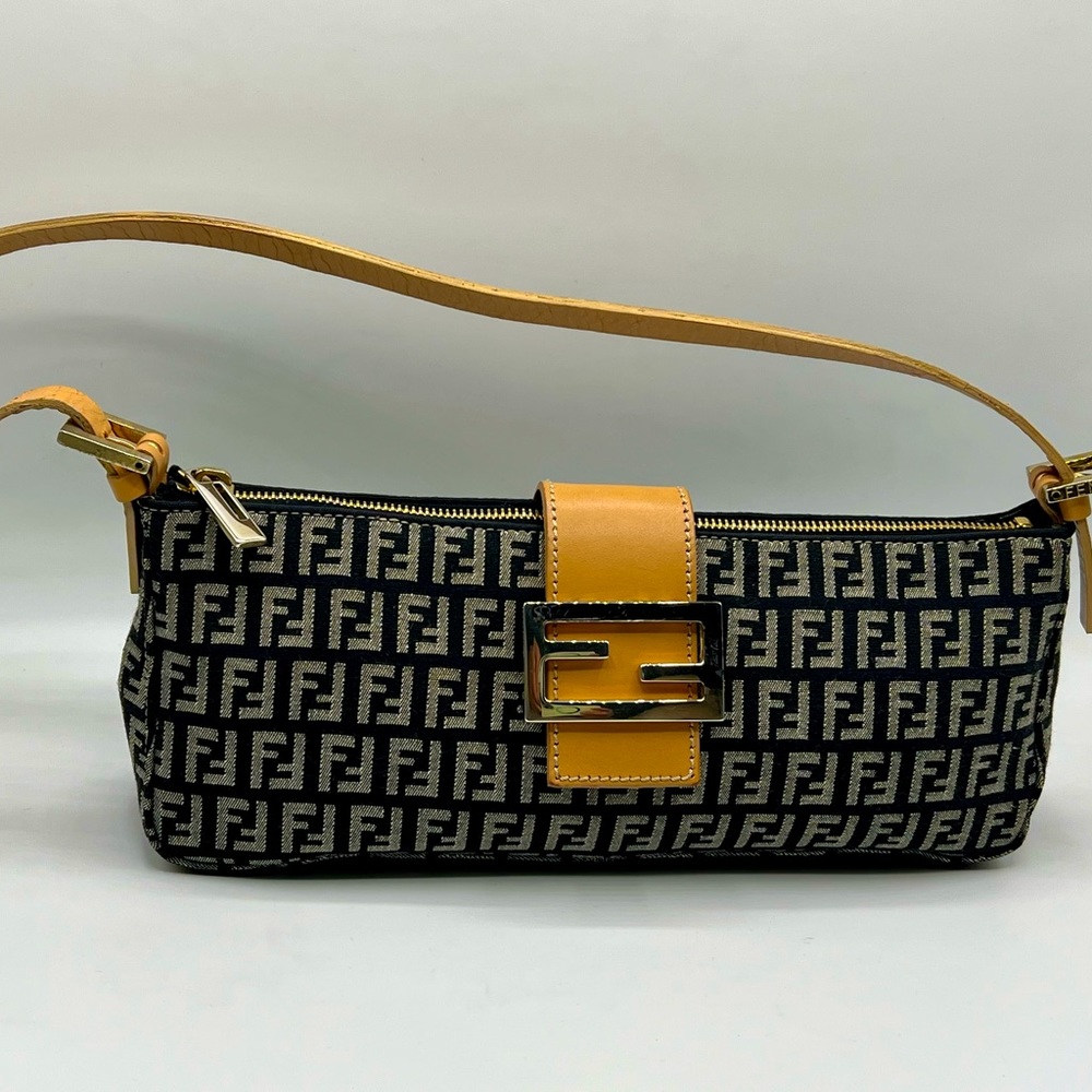 Fendi Baguette Logo Design Shoulder Bag.
